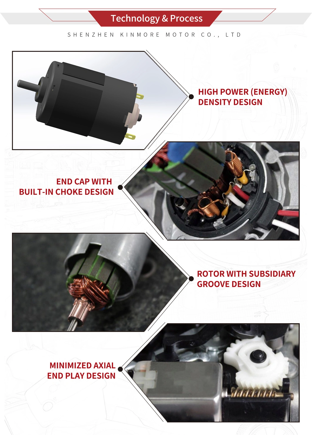 Kinmore 12V 24V 100W 20000 Rpm Motor RS 550 555 550vc RS550 RS555 RS555V RS555sh Electric DC Motor for Car Sunroof